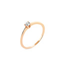 Золотое кольцо с белым фианитом 1633-585 1