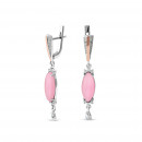 Серьги с розовым улекситом 629 1