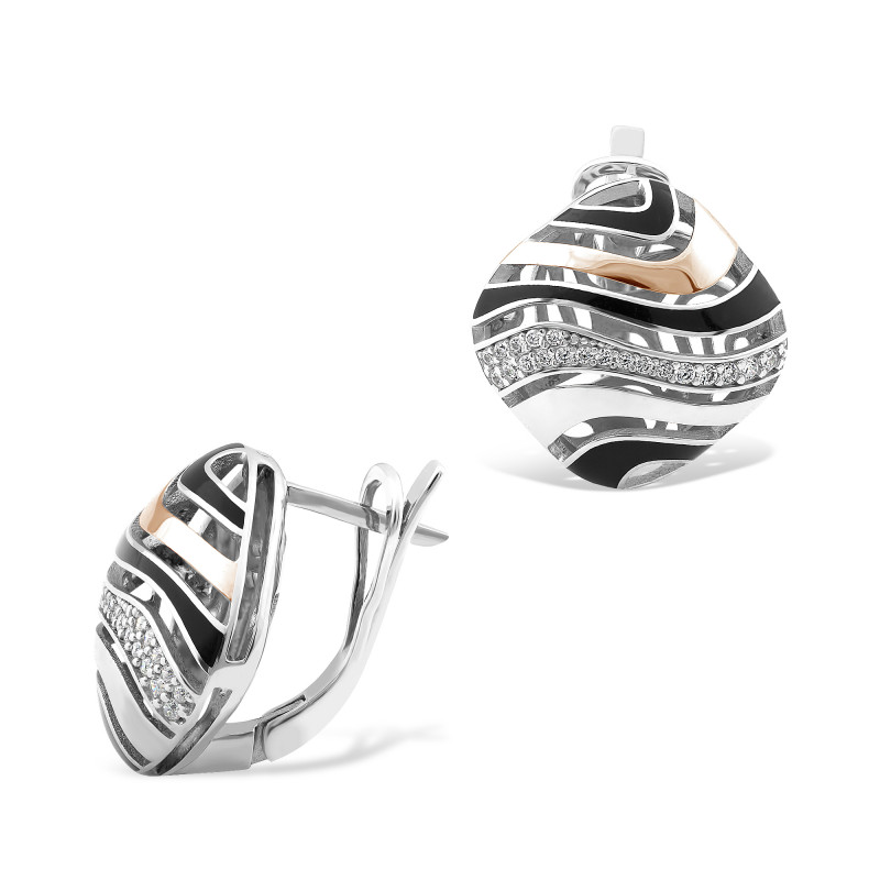 Серьги с эмалью 425