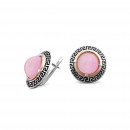 Серьги с розовым улекситом 257 1