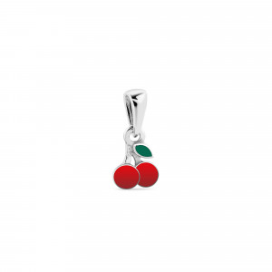 Детская серебряная подвеска с красной эмалью Cherry 1129