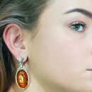 Серьги с янтарем 409 2