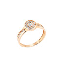 Золотое кольцо с белым фианитом 1601-585 1