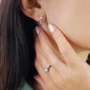 Серьги с белым фианитом 883/884 2