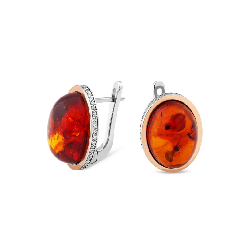 Серьги с янтарем 880