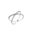 Серебряное кольцо-дорожка с белыми фианитами двойное  1259 1
