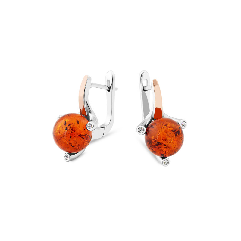 Серьги с янтарем 563