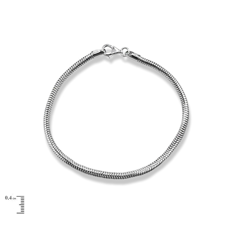 Серебряный гибкий цепочный браслет Snake CCT 300 Rod