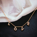 Золотое колье с белыми фианитами LOVE 1159-585 2