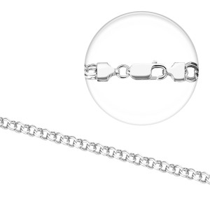 Серебряная цепочка с двойным якорным плетением GEM 40