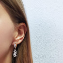 Серьги с белым фианитом 727 2