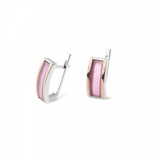 Серьги с розовым улекситом 249