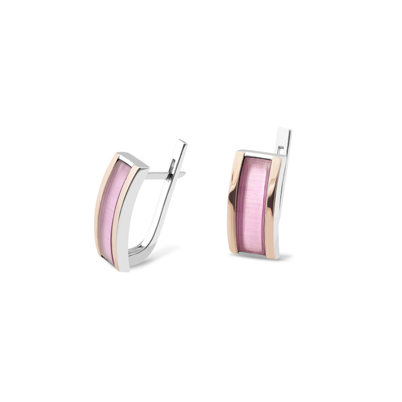 Серьги с розовым улекситом 249