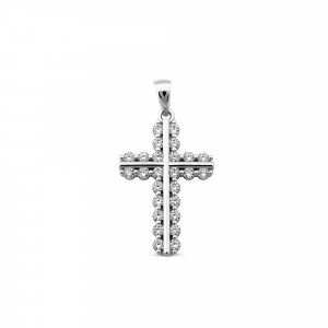 Подвеска с белым фианитом 984