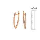 Золотые серьги с белым фианитом 920-585 2