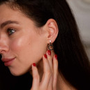 Серьги с черным фианитом 932 3