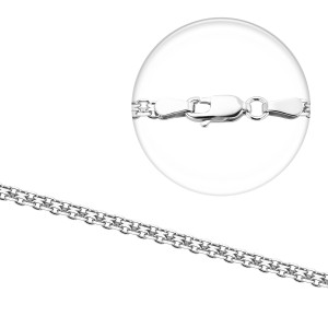 Срібний ланцюжок з плетінням Бісмарк BS 2R 50 rod