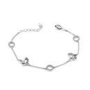 Серебряный браслет с белыми фианитами Silver Butterflies 1691 1