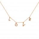 Золотое колье с белыми фианитами LOVE 1159-585 1